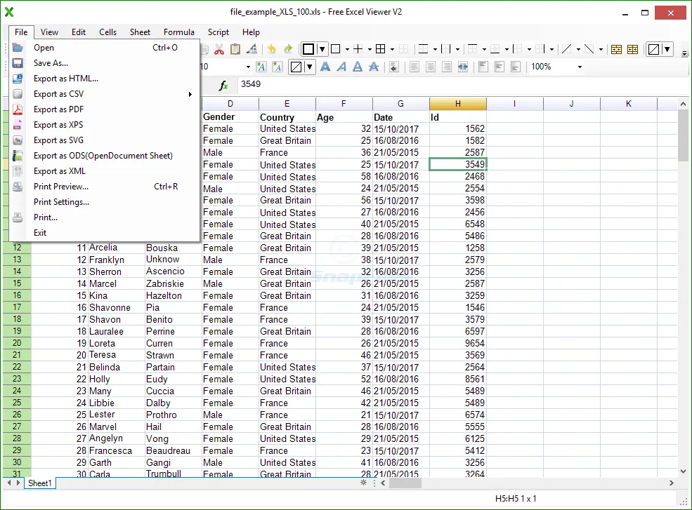 Free Excel Viewer Captura de tela 2