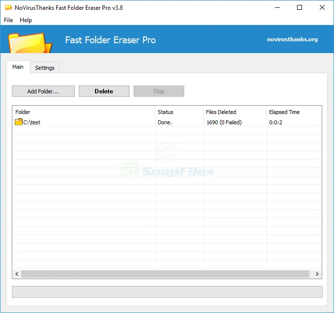 Fast Folder Eraser Pro Captura de tela 1