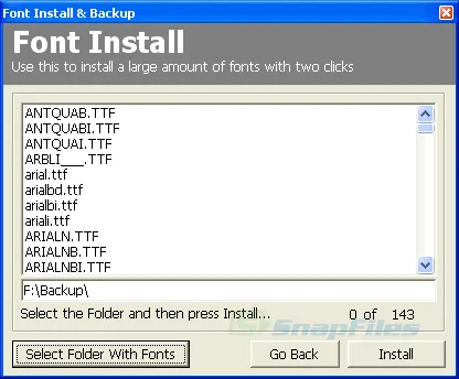 Font Install & Backup Captura de tela 2