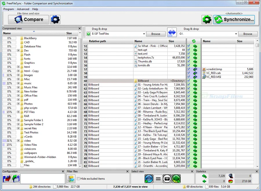 FreeFileSync Captura de tela 1