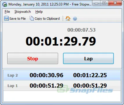 Free Stopwatch Captura de tela 1