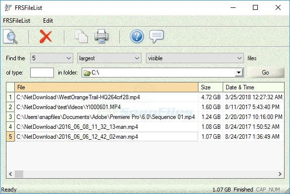 FRSFileList Captura de tela 1