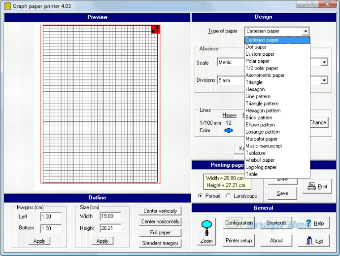 Graph Paper Printer Captura de tela 1