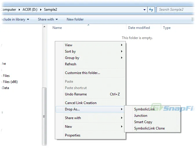 Hardlink Shell Extension Captura de tela 2