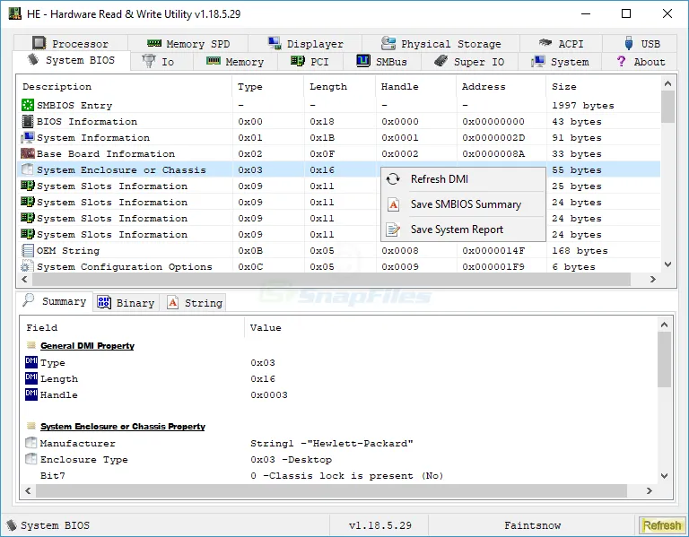 HE - Hardware Read and Write Utility Captura de tela 2