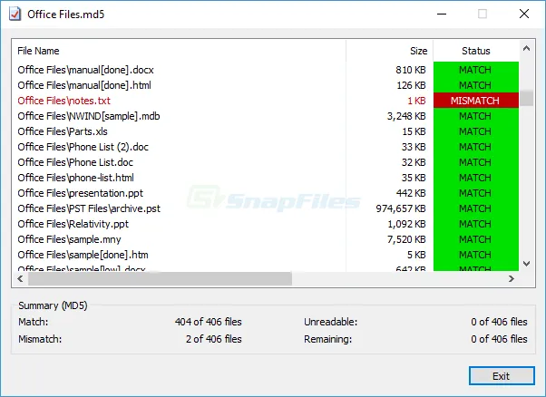 HashCheck Shell Extension Captura de tela 1