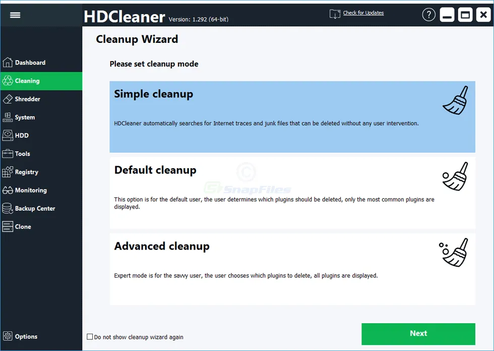 HDCleaner Captura de tela 2