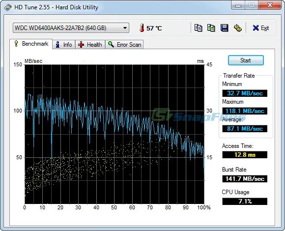 HD Tune Captura de tela 1