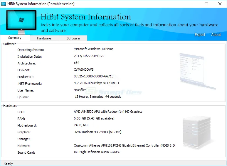 HiBit System Information Captura de tela 1