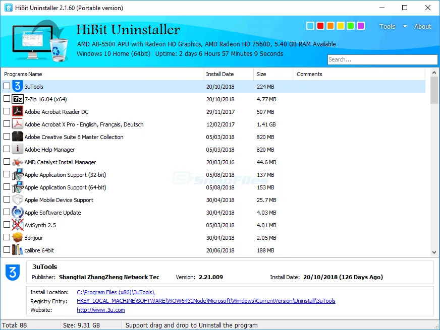 HiBit Uninstaller Captura de tela 1