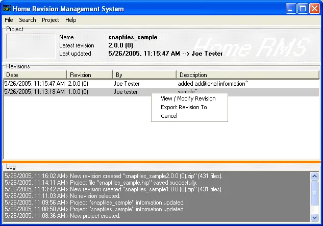 Home Revision Management System Captura de tela 1