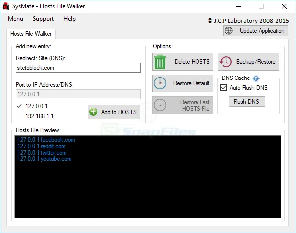 SysMate Hosts File Walker Captura de tela 1