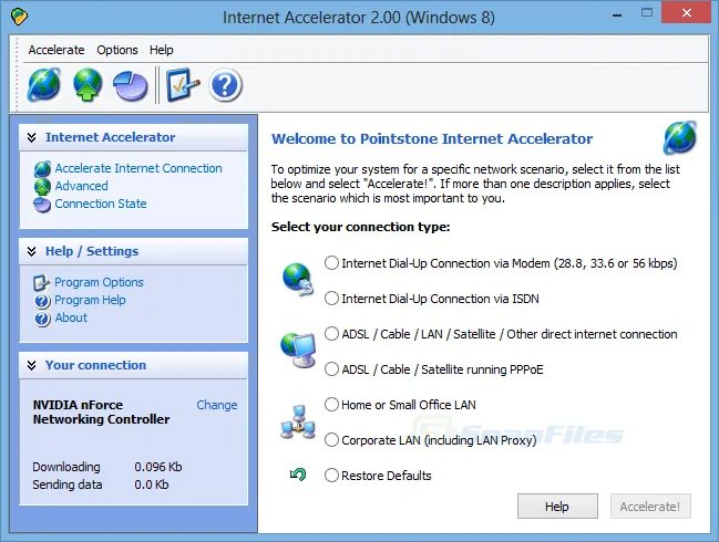 Pointstone Internet Accelerator Captura de tela 1