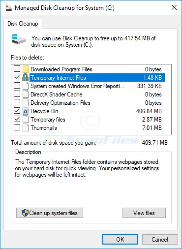 Managed Disk Cleanup Captura de tela 1