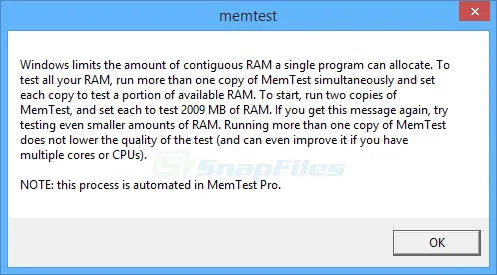 MemTest Captura de tela 2