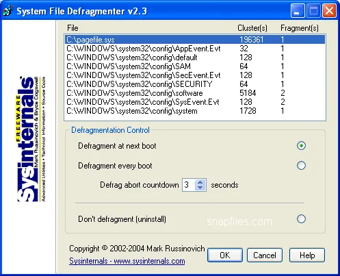 PageDefrag Captura de tela 1