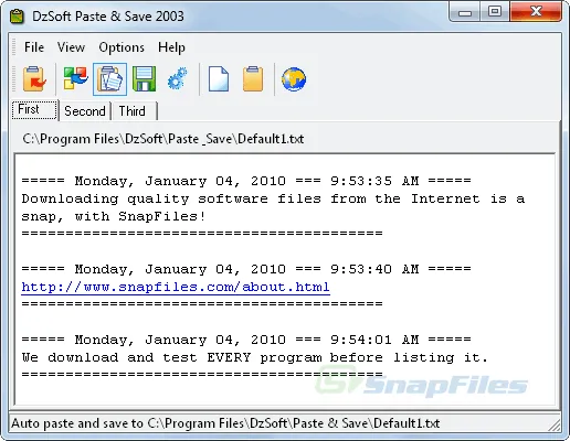 DzSoft Paste and Save Captura de tela 1