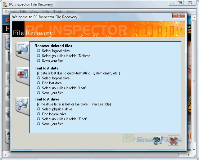 PC Inspector File Recovery Captura de tela 2