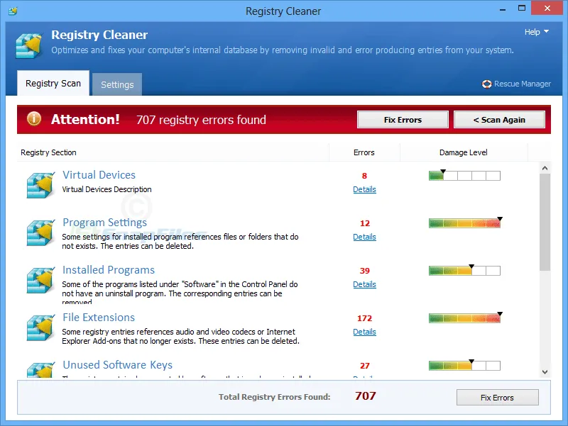 Pointstone Registry Cleaner Captura de tela 1