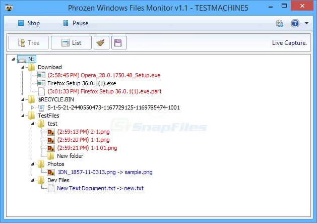 Phrozen Windows File Monitor Captura de tela 1