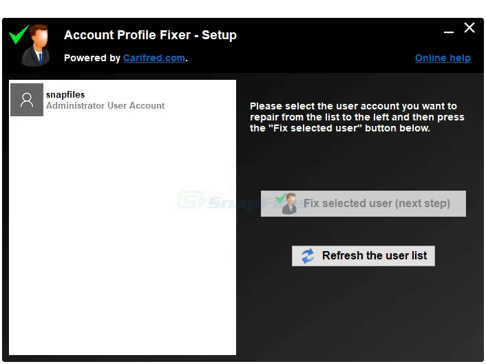 Quick User Manager Captura de tela 2