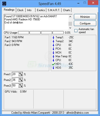 SpeedFan Captura de tela 1