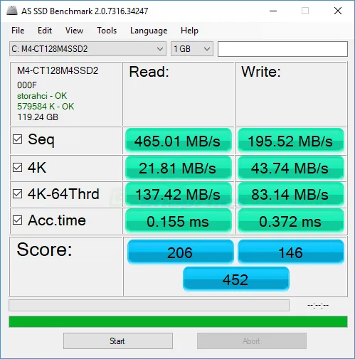 AS SSD Benchmark Captura de tela 1