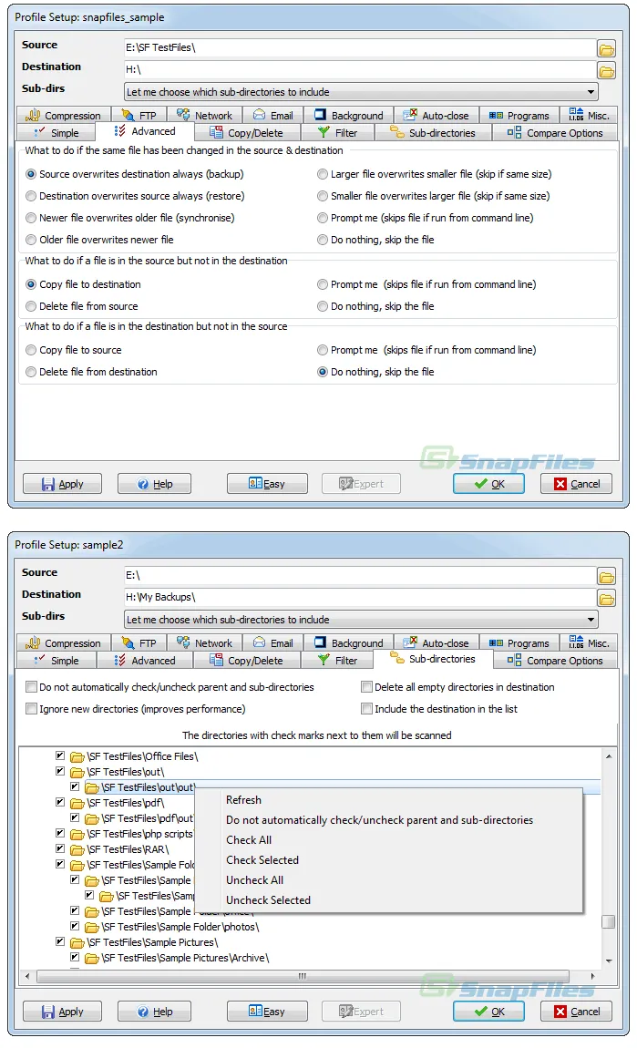 SyncBack Free Captura de tela 2