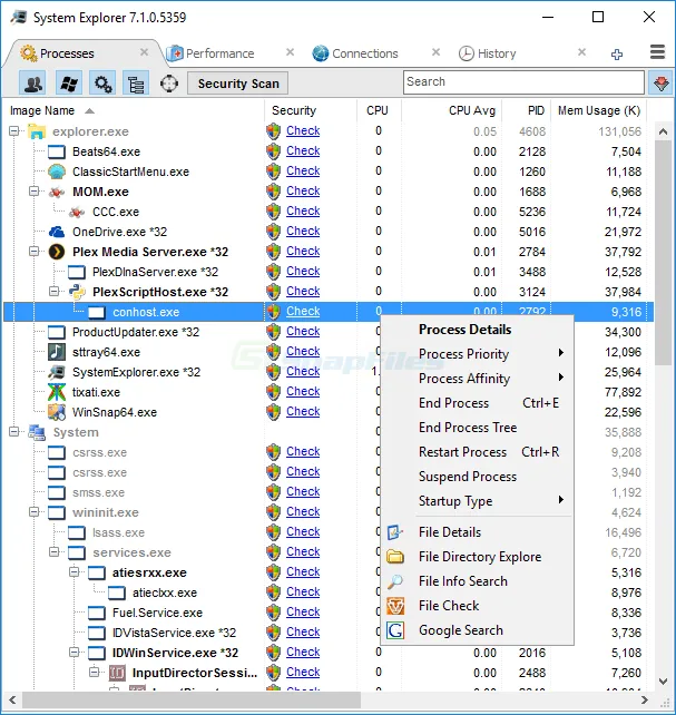 System Explorer Captura de tela 1