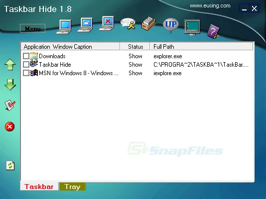 Eusing Taskbar Hide Captura de tela 1