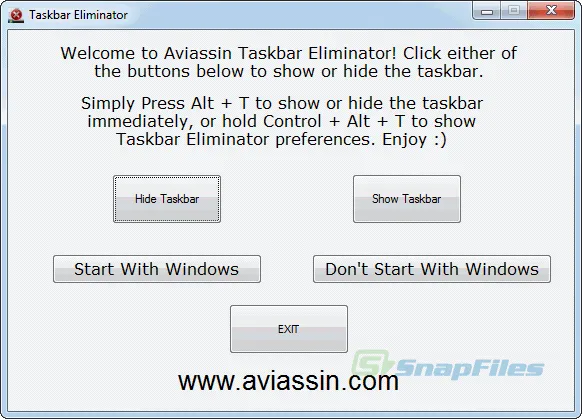 Taskbar Eliminator Captura de tela 1