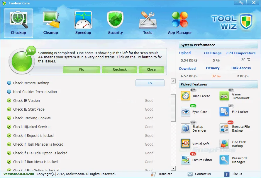 Toolwiz Care Captura de tela 1