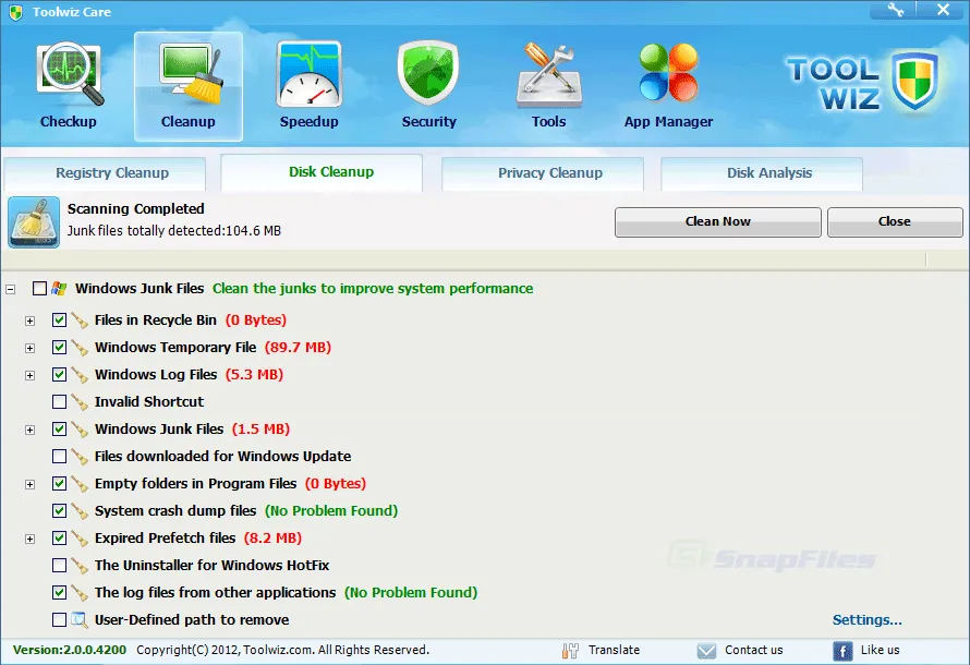 Toolwiz Care Captura de tela 2