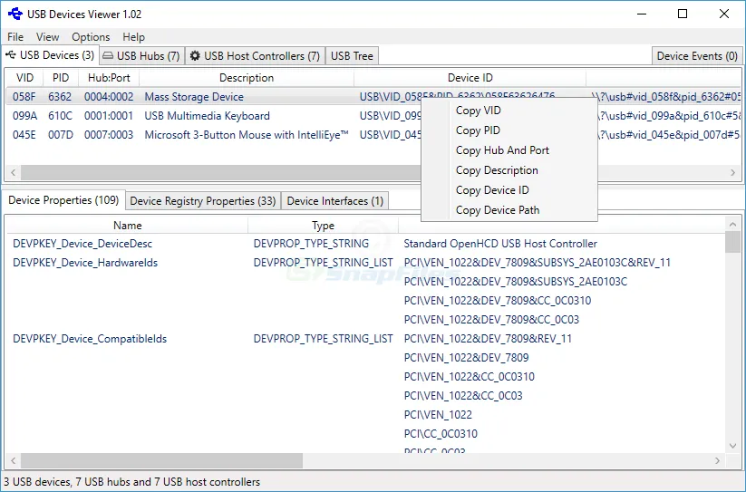 USB Devices Viewer Captura de tela 1