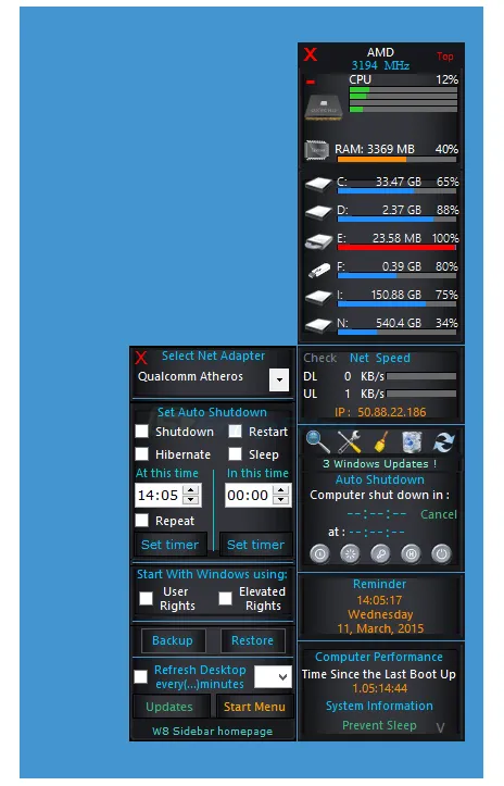 W8 Sidebar Captura de tela 2