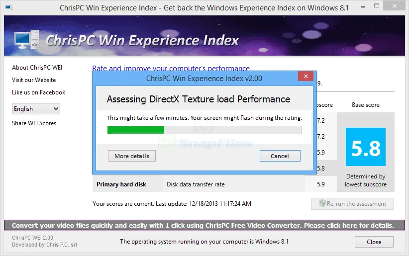 ChrisPC Win Experience Index Captura de tela 2