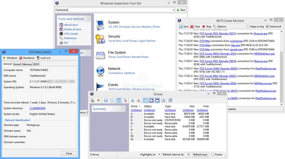 Windows Inspection Tool Set Captura de tela 2