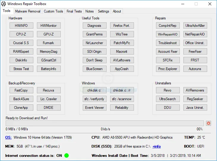 Windows Repair Toolbox Captura de tela 1